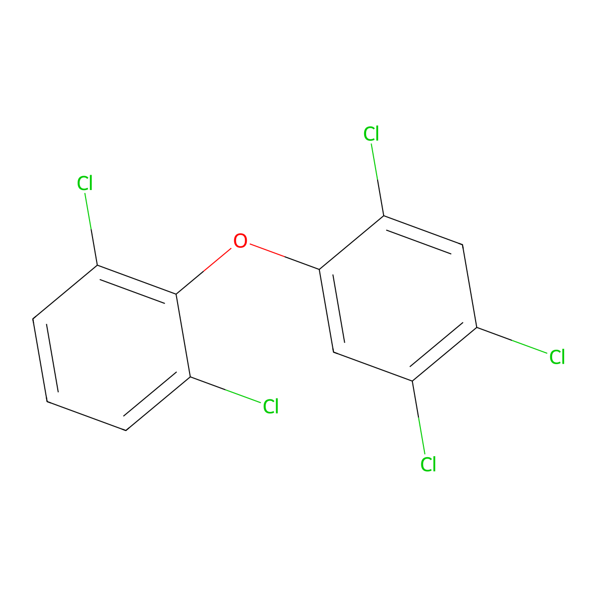 2,2',4,5,6'-Pentachlorodiphenyl ether molecular structure, CAS 130892-67-0