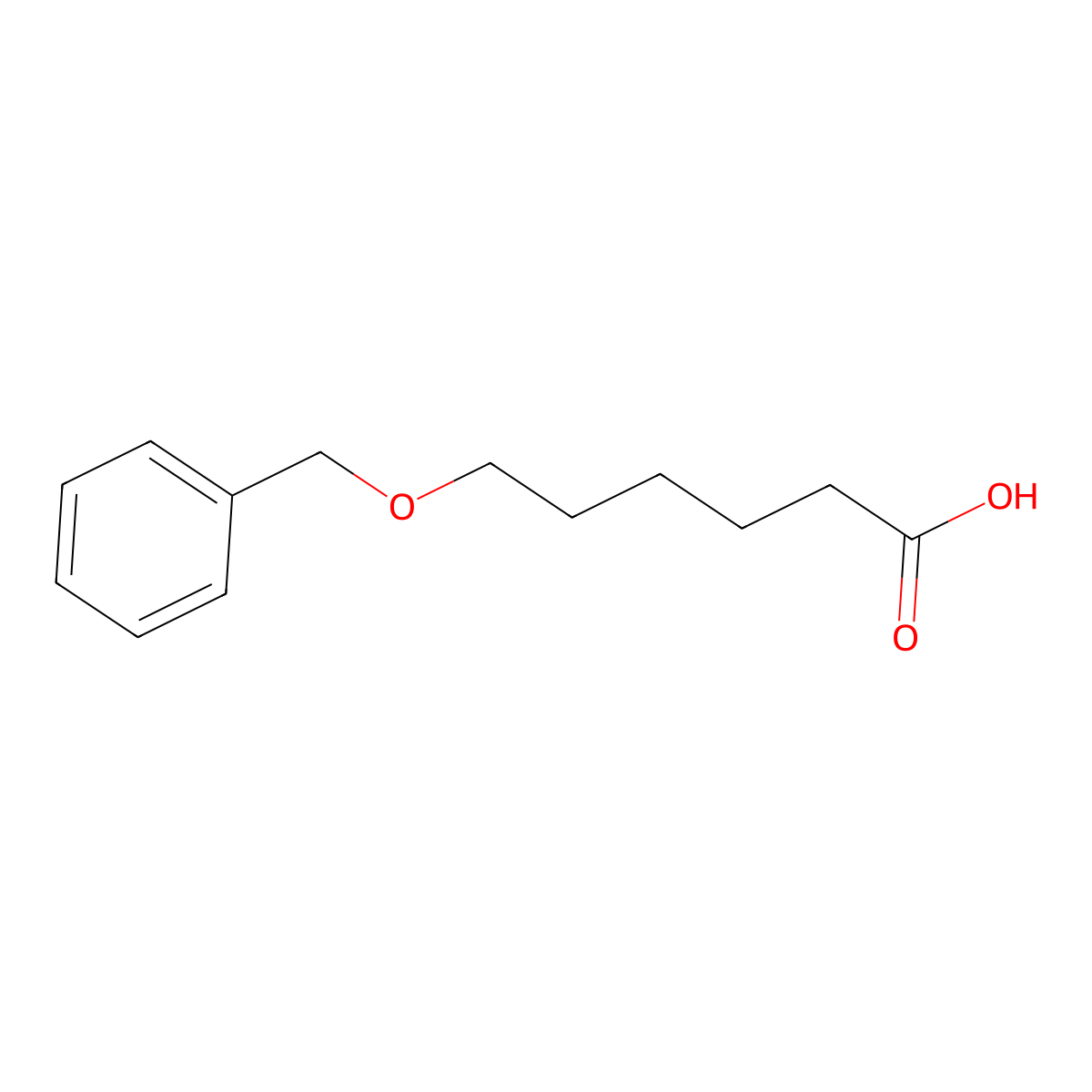 Hexanoic acid, 6-(phenylmethoxy)- molecular structure, CAS 130892-97-6