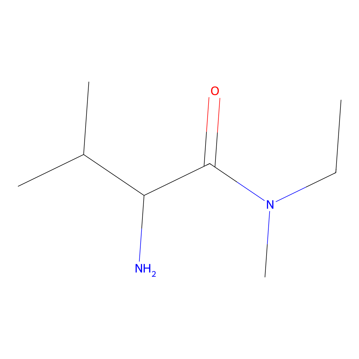 (2S)-2-amino-N-ethyl-N,3-dimethylbutanamide molecular structure, CAS 1308930-90-6