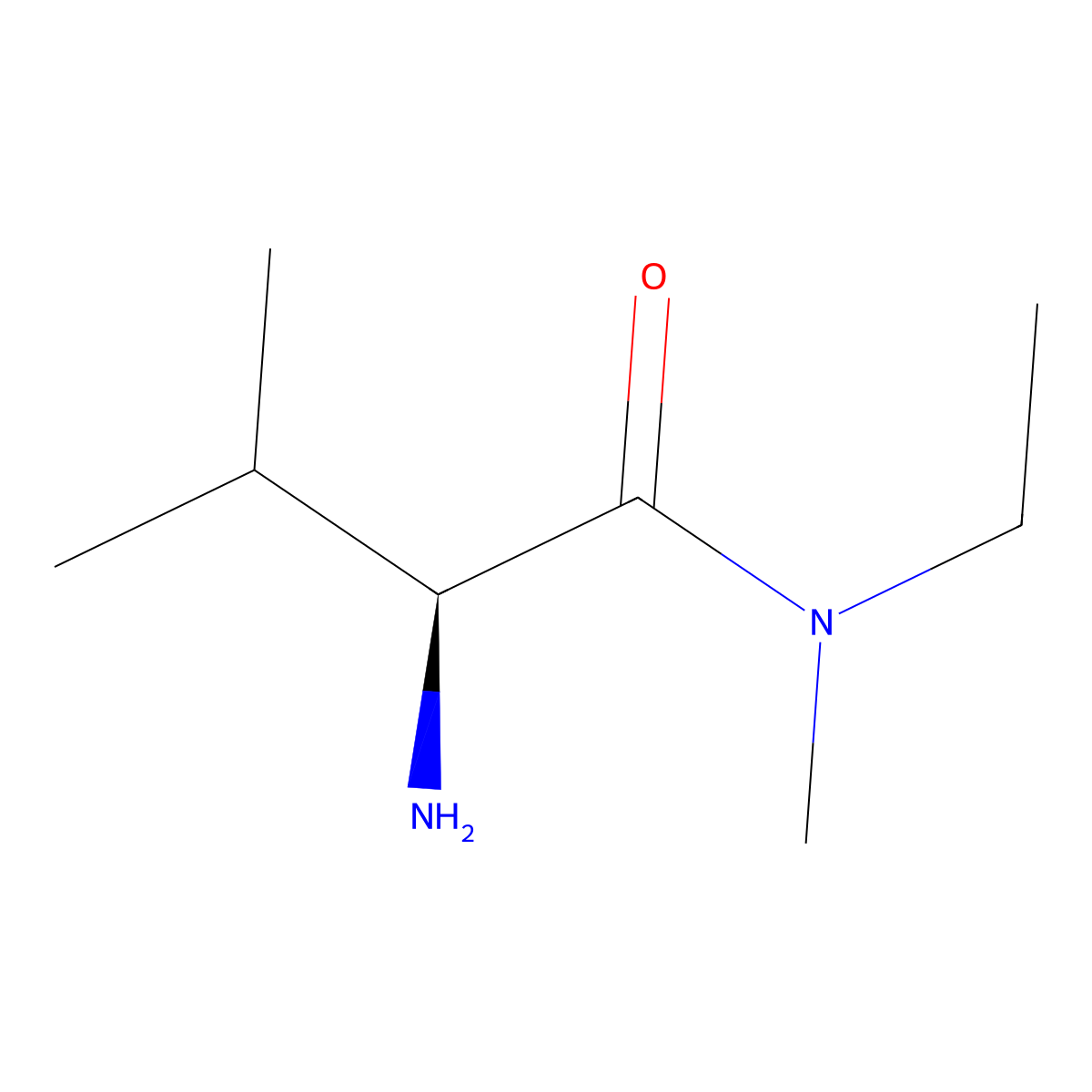 (2S)-2-amino-N-ethyl-N,3-dimethylbutanamide molecular structure, CAS 1308930-90-6