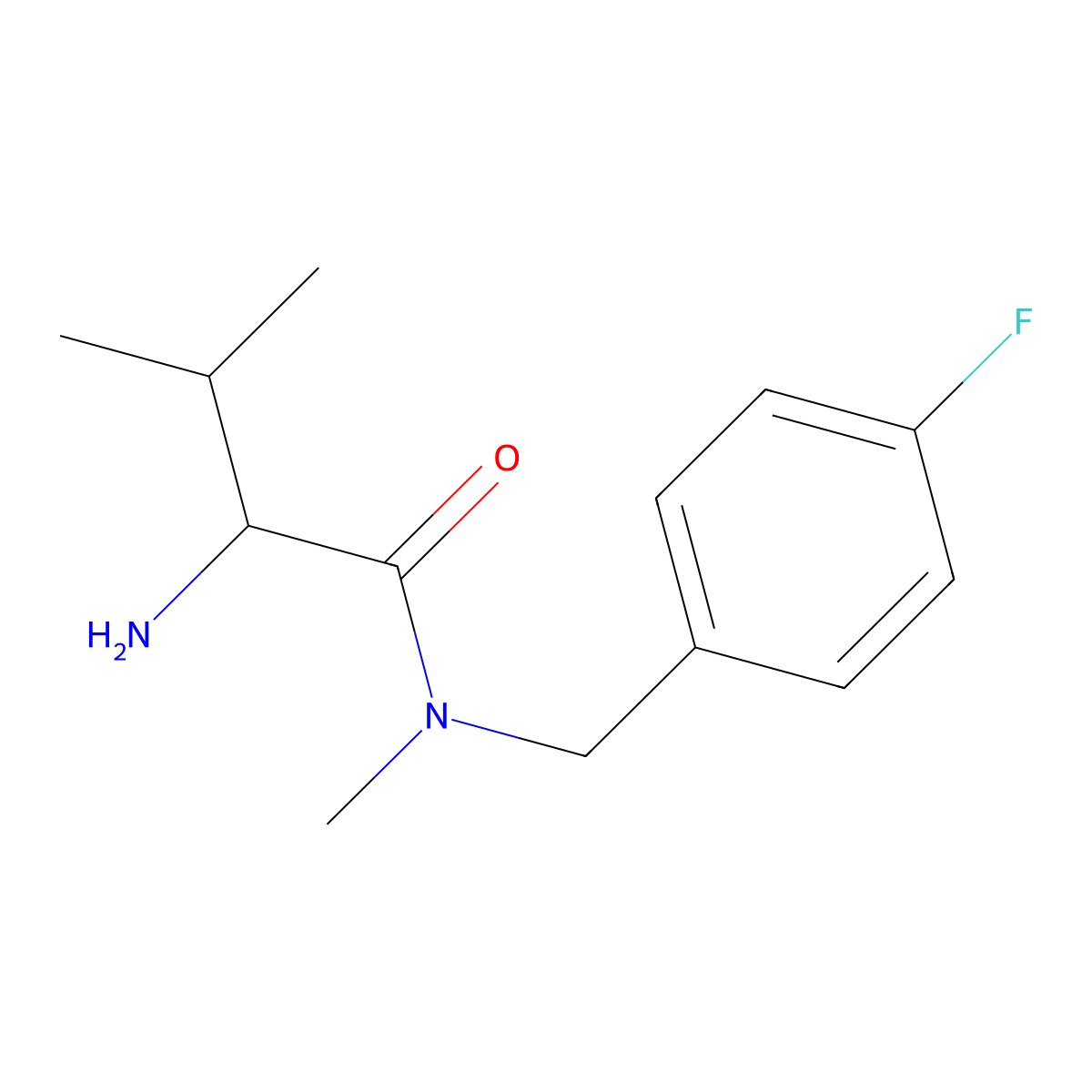 (S)-2-Amino-N-(4-fluoro-benzyl)-3,N-dimethyl-butyramide molecular structure, CAS 1308949-67-8