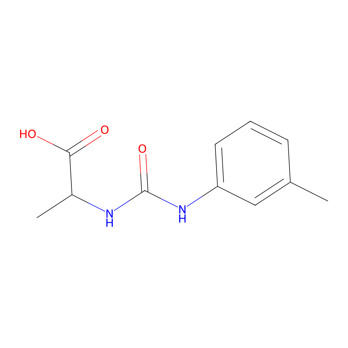2-[(3-Methylphenyl)carbamoylamino]propanoic acid molecular structure, CAS 1308955-67-0