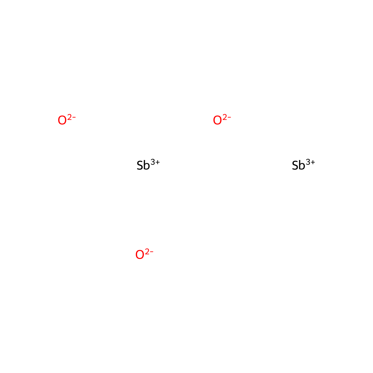 Antimony Trioxide molecular structure, CAS 1309-64-4