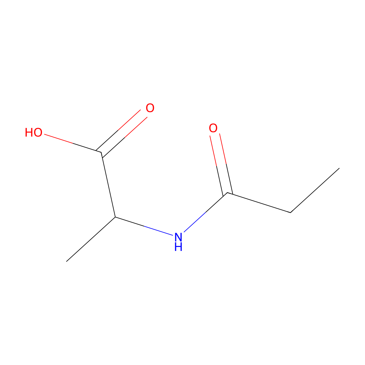 (2R)-2-propanamidopropanoic acid molecular structure, CAS 1309000-24-5