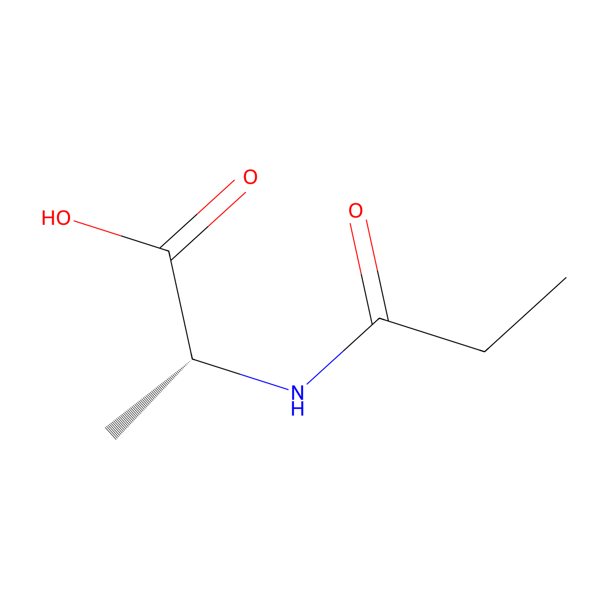 (2R)-2-propanamidopropanoic acid molecular structure, CAS 1309000-24-5