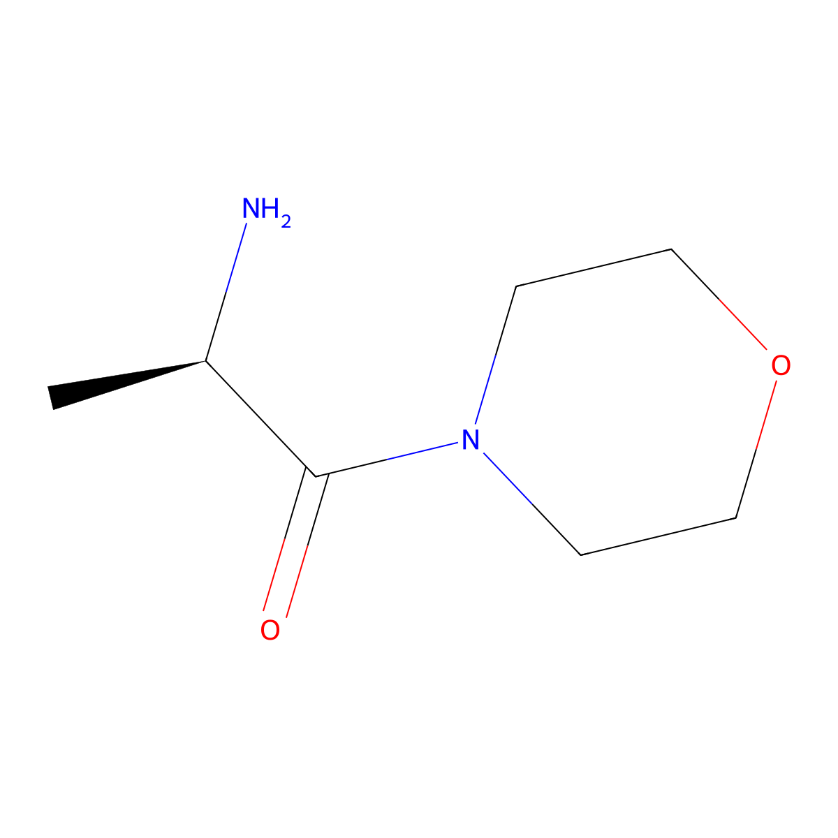 (R)-2-Amino-1-morpholinopropan-1-one molecular structure, CAS 1309011-38-8