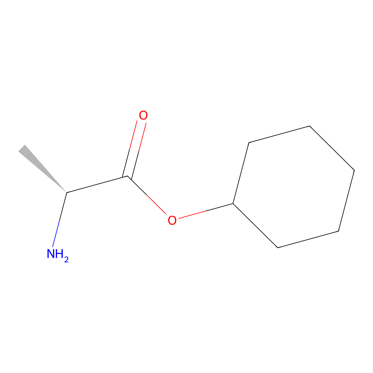 (R)-Cyclohexyl 2-aminopropanoate molecular structure, CAS 1309031-72-8