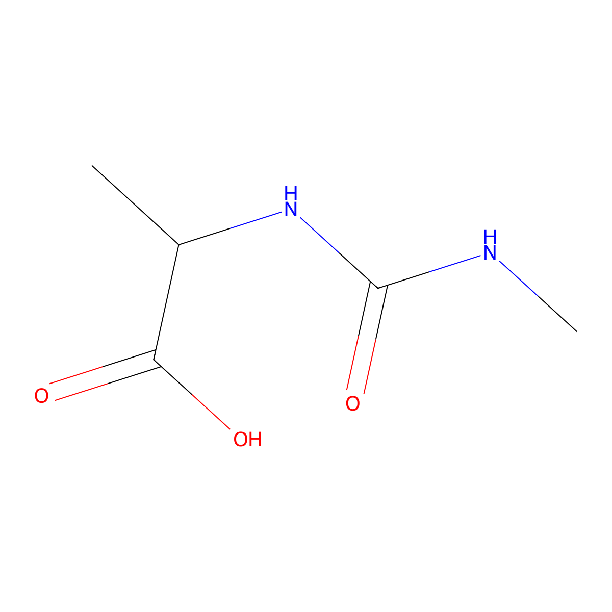 (2R)-2-[(methylcarbamoyl)amino]propanoic acid molecular structure, CAS 1309036-68-7