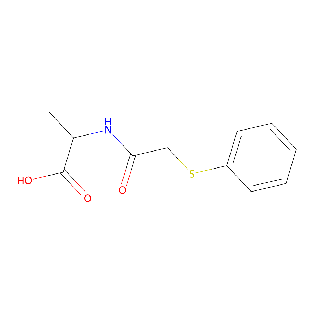 (2R)-2-[2-(phenylsulfanyl)acetamido]propanoic acid molecular structure, CAS 1309040-01-4