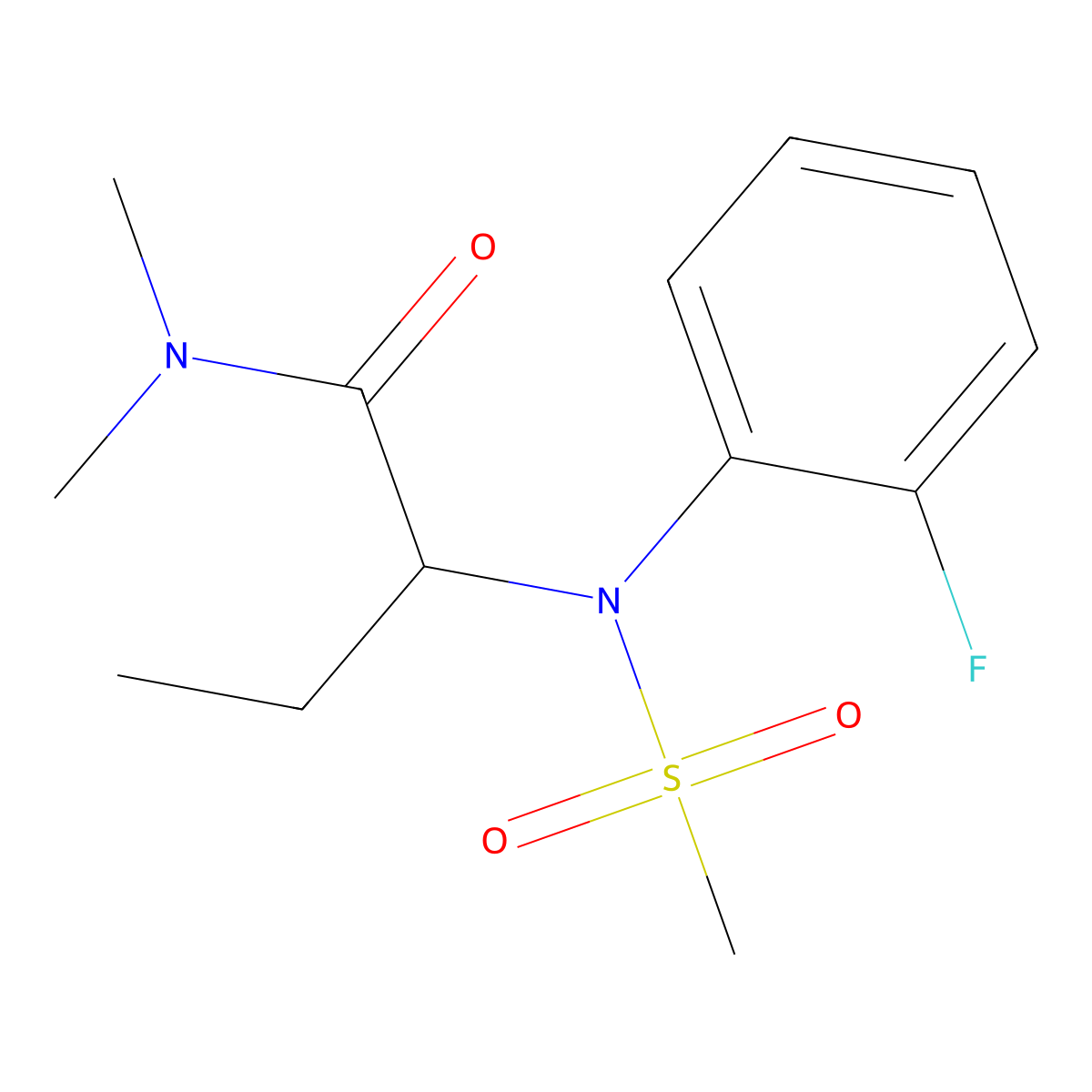 2-[(2-fluorophenyl)(methylsulfonyl)amino]-N,N-dimethylbutanamide molecular structure, CAS 1309094-88-9