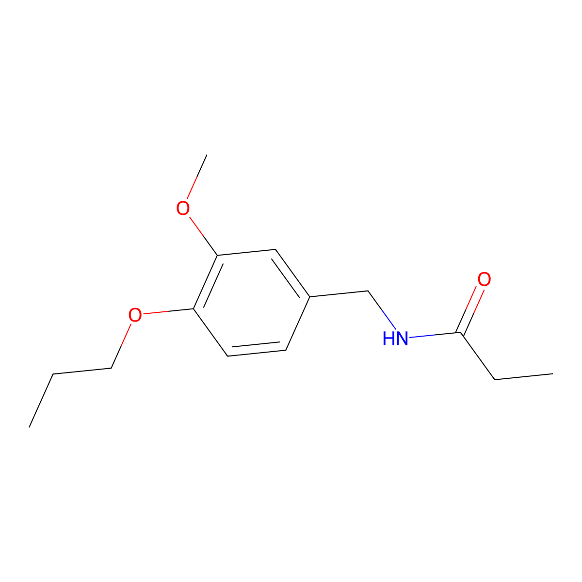 N-(3-methoxy-4-propoxybenzyl)propanamide molecular structure, CAS 1309105-26-7