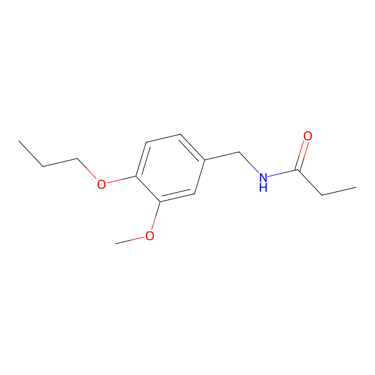 N-(3-methoxy-4-propoxybenzyl)propanamide molecular structure, CAS 1309105-26-7