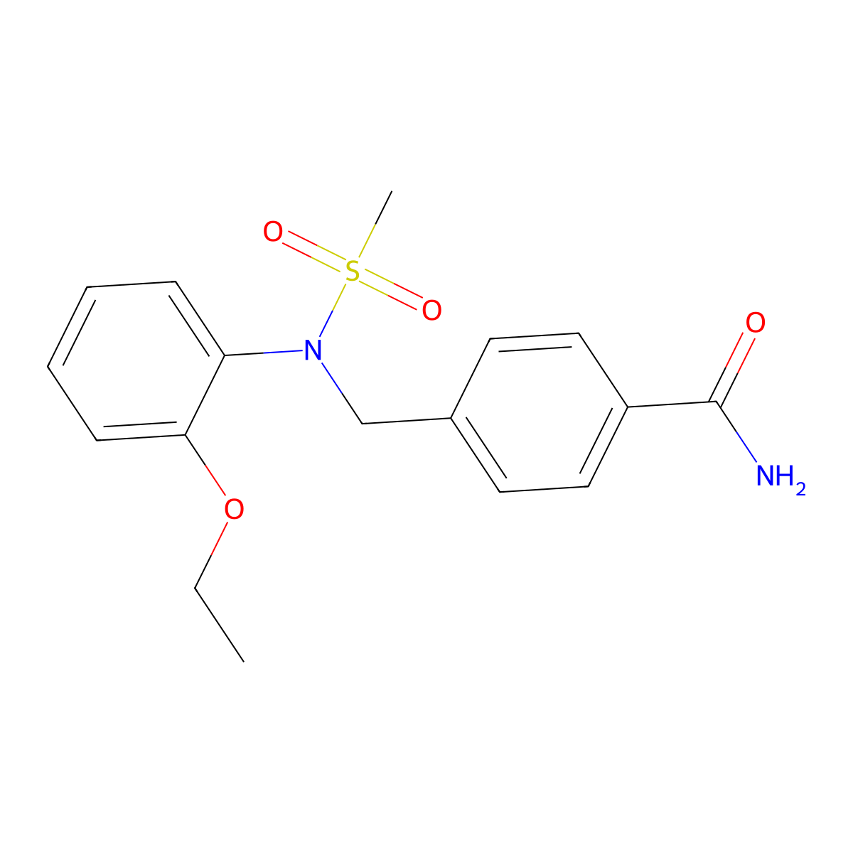 4-{[(2-Ethoxyphenyl)(methylsulfonyl)amino]methyl}benzamide molecular structure, CAS 1309107-91-2