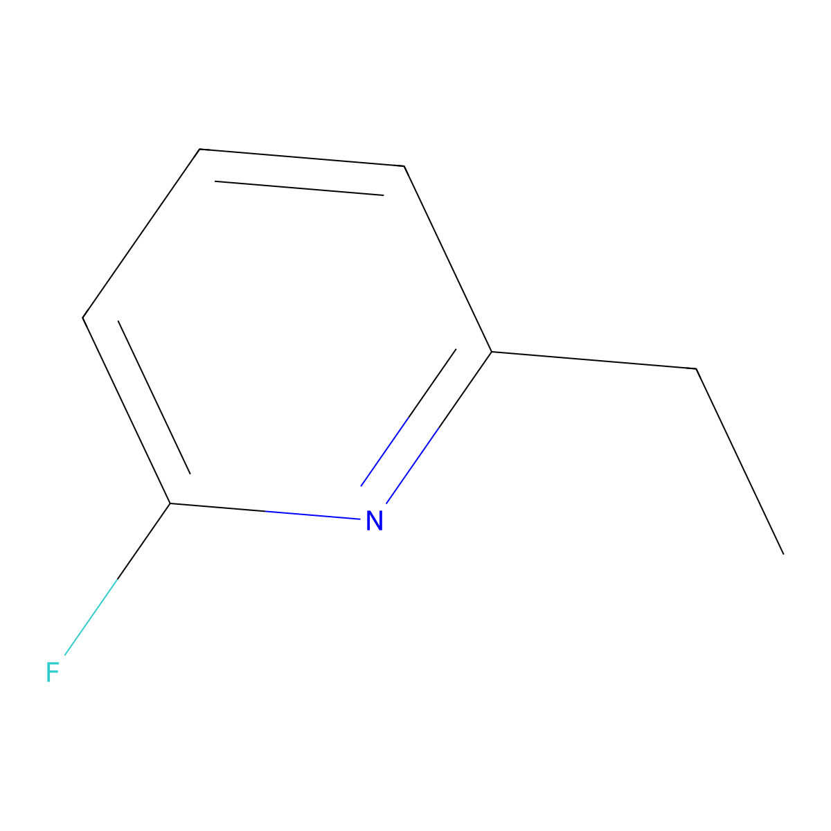 2-Ethyl-6-fluoropyridine molecular structure, CAS 1309113-04-9