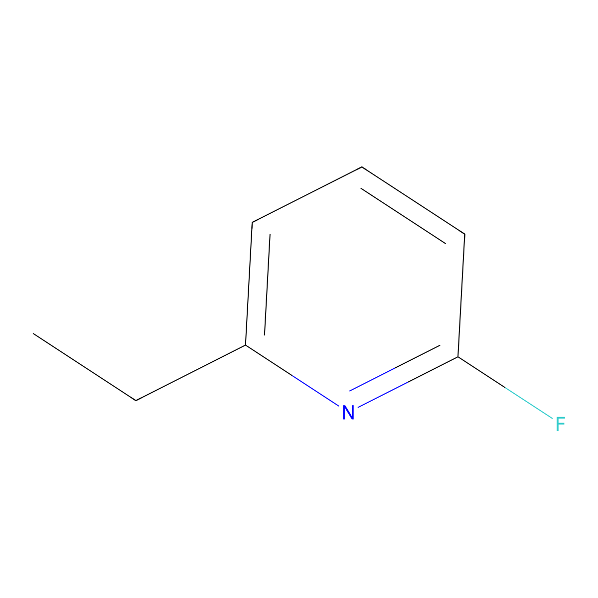 2-Ethyl-6-fluoropyridine molecular structure, CAS 1309113-04-9