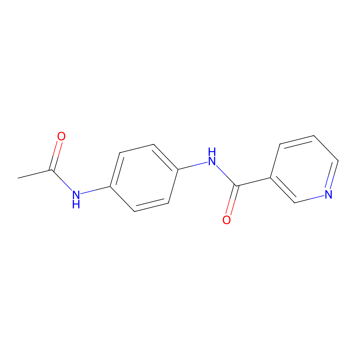 N-(4-acetamidophenyl)pyridine-3-carboxamide molecular structure, CAS 130912-06-0