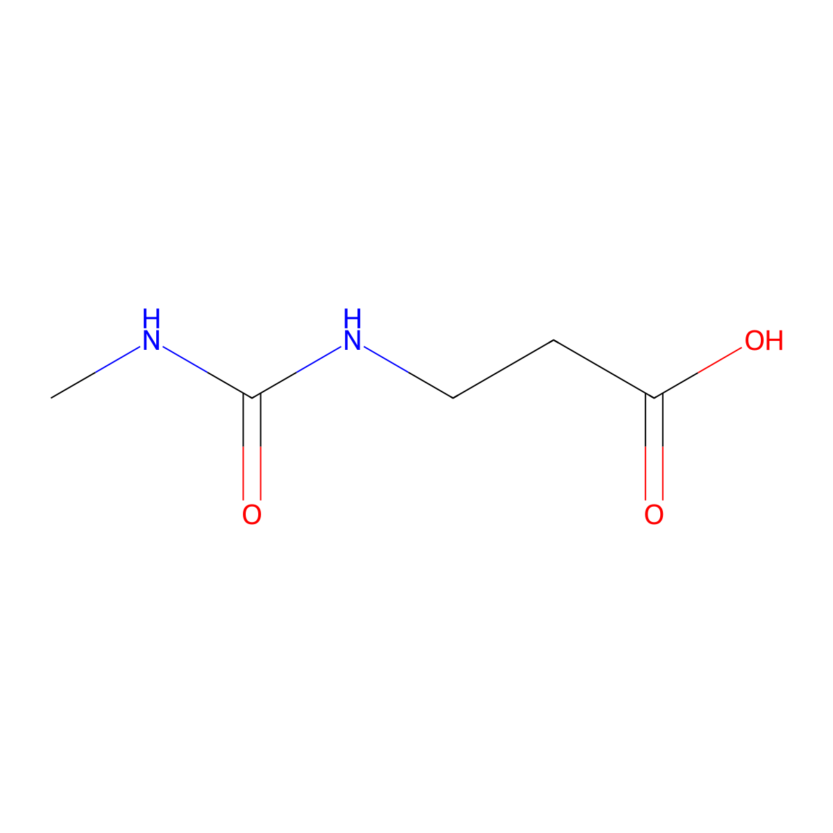 3-[(Methylcarbamoyl)amino]propanoic acid molecular structure, CAS 130912-73-1