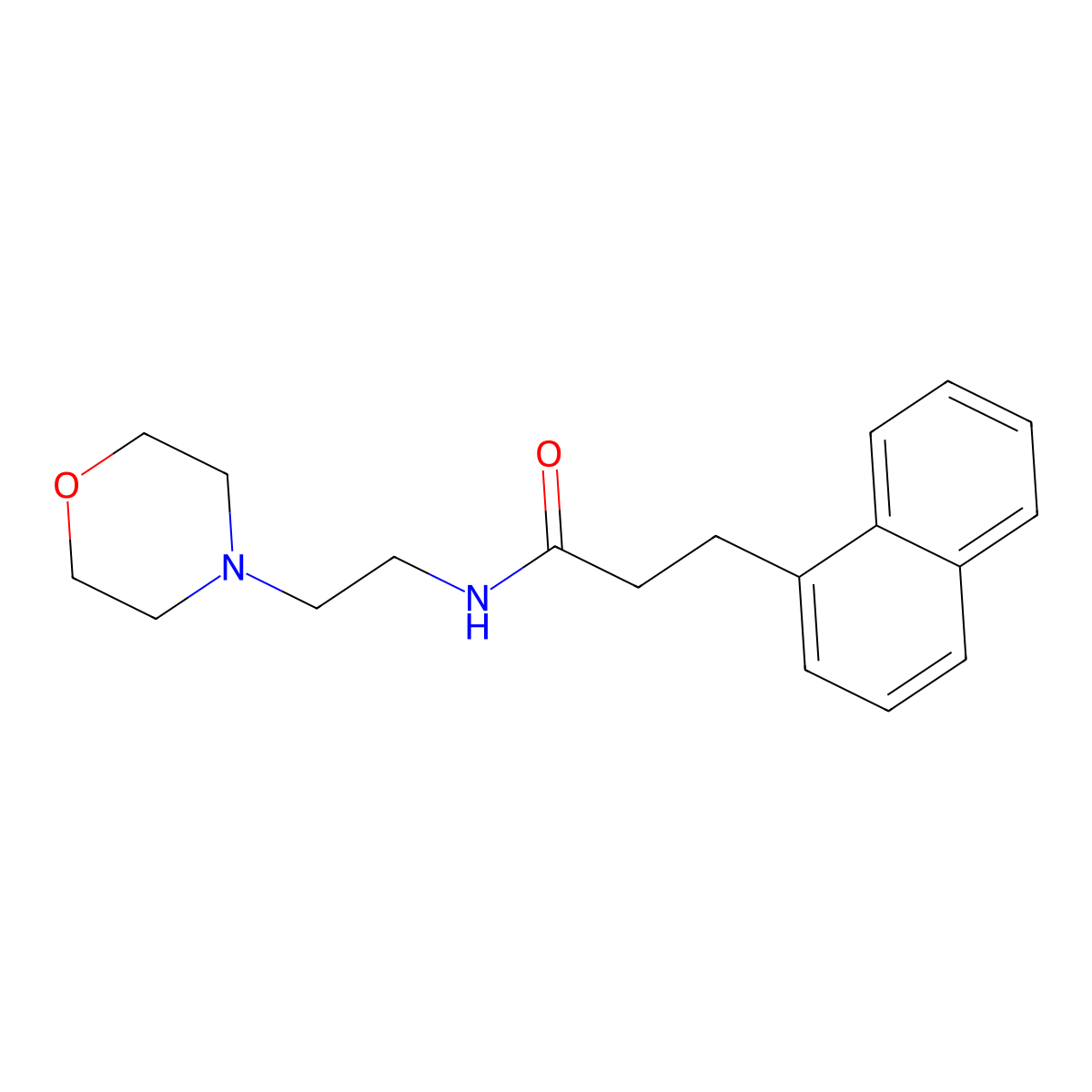 N-[2-(morpholin-4-yl)ethyl]-3-(naphthalen-1-yl)propanamide molecular structure, CAS 1309120-70-4