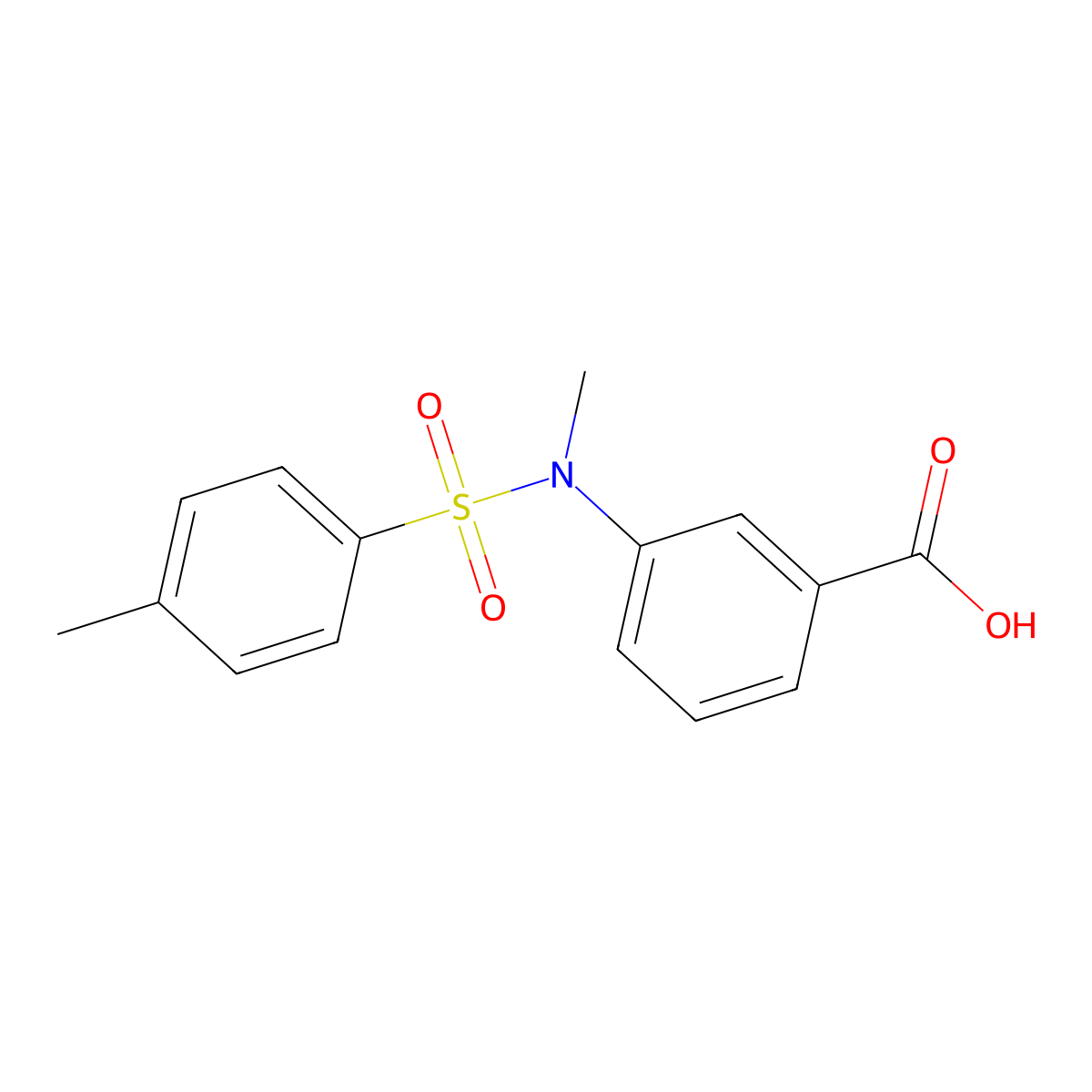 3-{Methyl[(4-methylphenyl)sulfonyl]amino}benzoic acid molecular structure, CAS 1309122-74-4