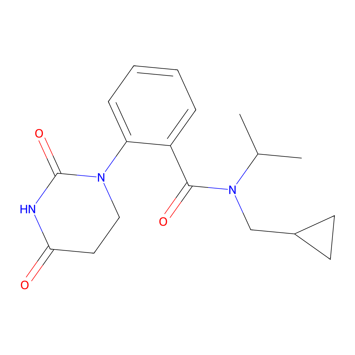 N-(cyclopropylmethyl)-2-(2,4-dioxotetrahydropyrimidin-1(2H)-yl)-N-isopropylbenzamide molecular structure, CAS 1309136-11-5