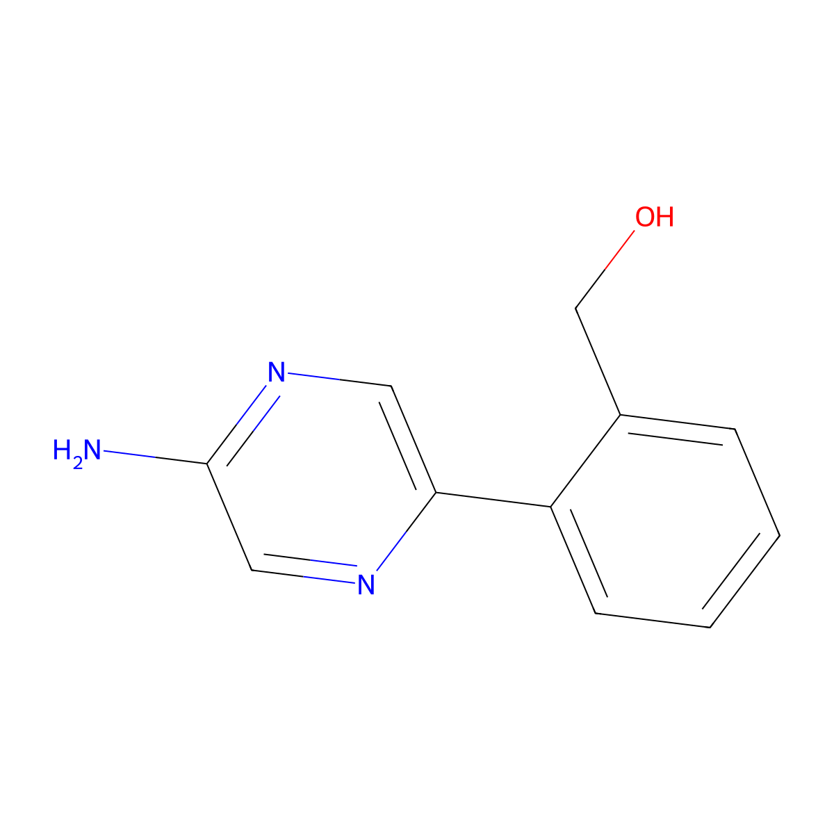 [2-(5-Aminopyrazin-2-yl)phenyl]methanol molecular structure, CAS 1309136-69-3