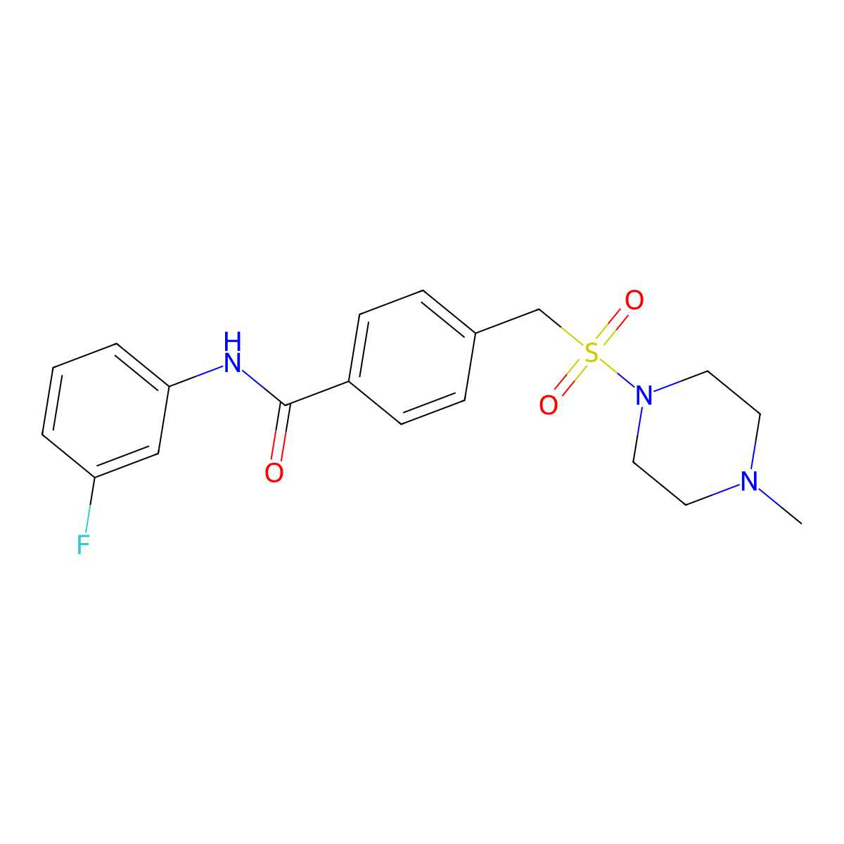 N-(3-fluorophenyl)-4-{[(4-methylpiperazin-1-yl)sulfonyl]methyl}benzamide molecular structure, CAS 1309139-20-5