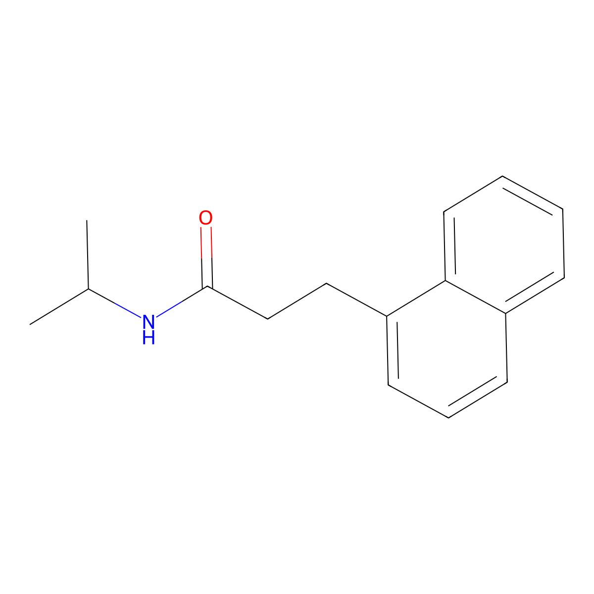 3-(naphthalen-1-yl)-N-(propan-2-yl)propanamide molecular structure, CAS 1309148-60-4
