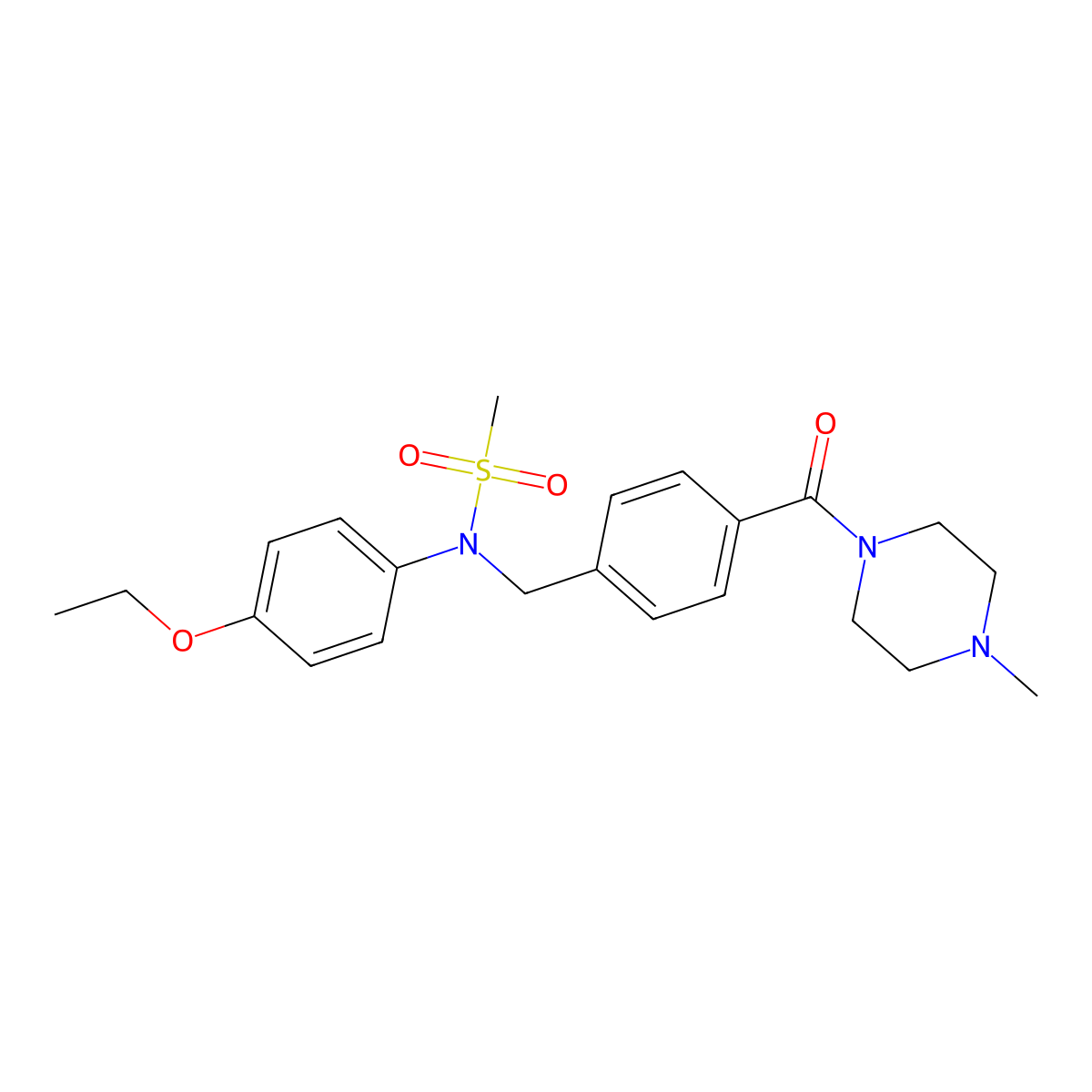 N-(4-ethoxyphenyl)-N-{4-[(4-methylpiperazin-1-yl)carbonyl]benzyl}methanesulfonamide molecular structure, CAS 1309150-47-7