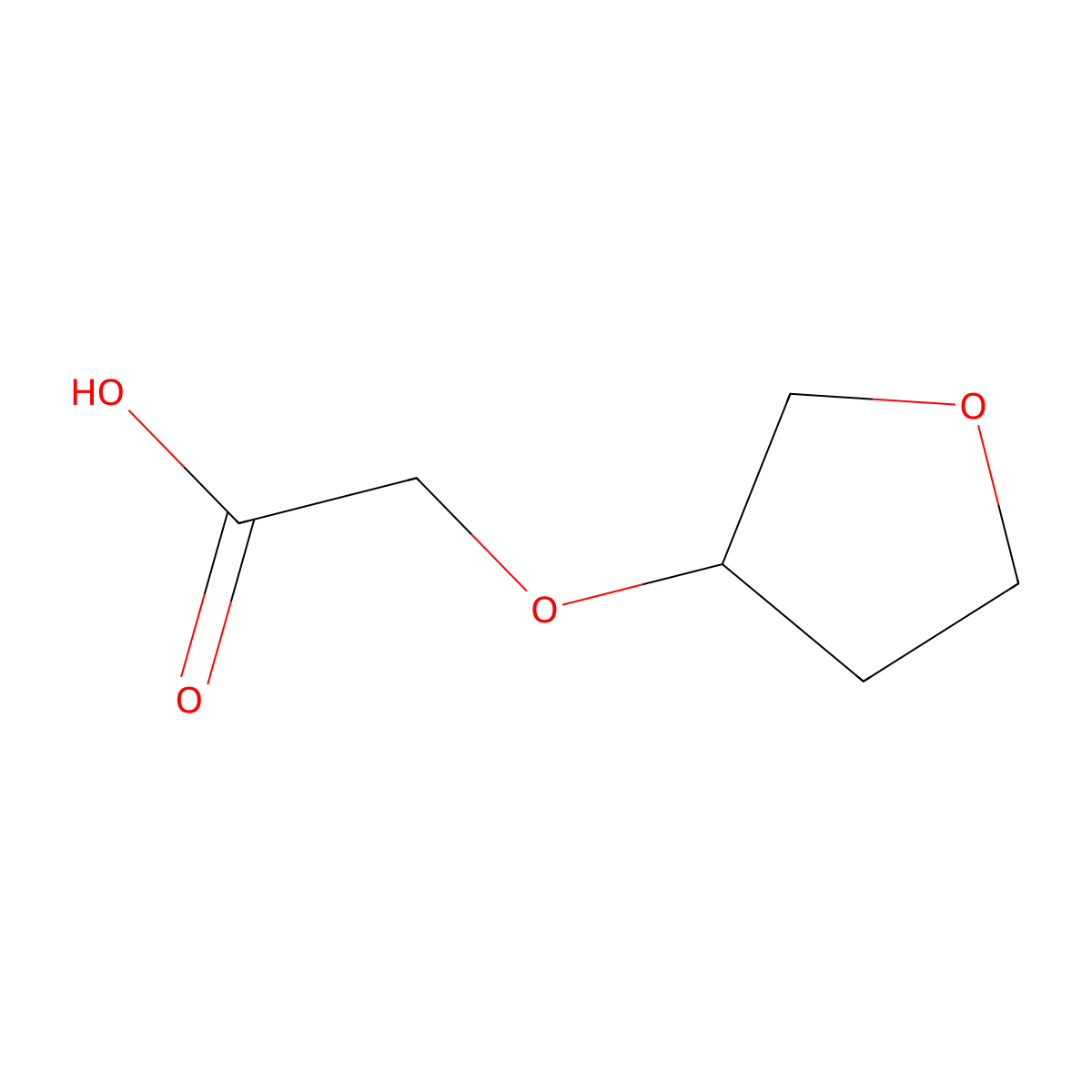 2-((3S)-oxolan-3-yloxy)acetic acid molecular structure, CAS 1309165-99-8