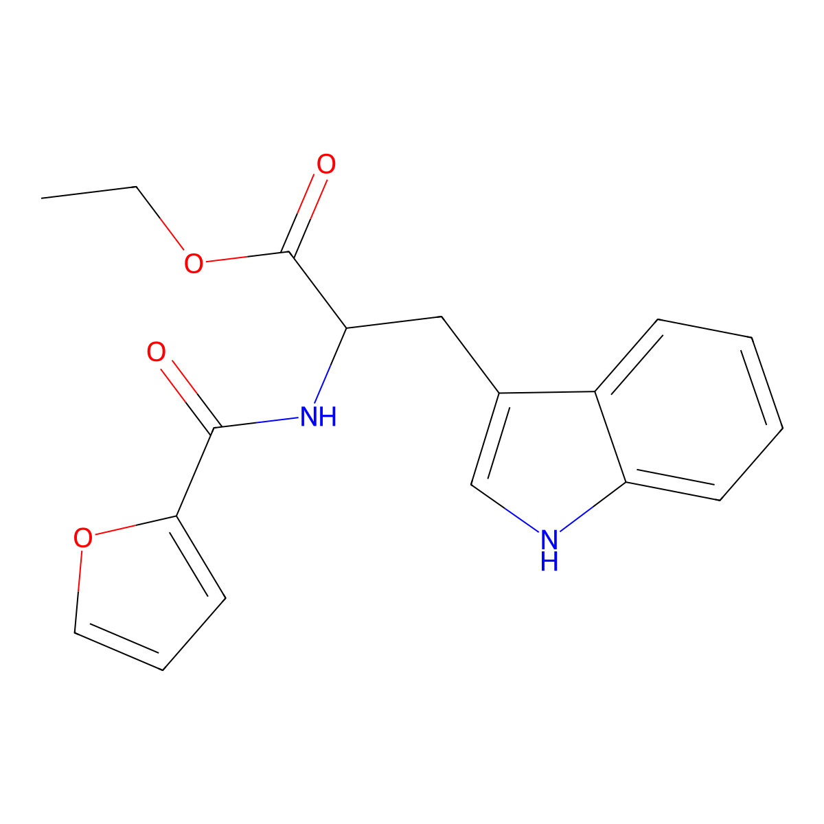 2-[(Furan-2-carbonyl)-amino]-3-(1H-indol-3-yl)-propionic acid ethyl ester molecular structure, CAS 1309180-69-5