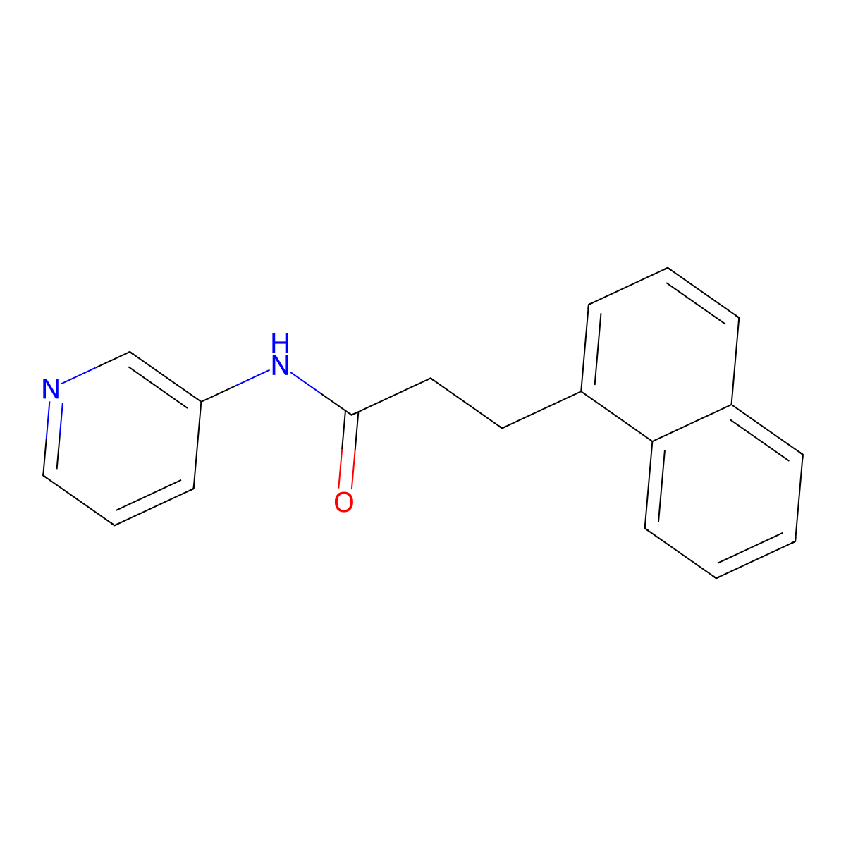 3-(naphthalen-1-yl)-N-(pyridin-3-yl)propanamide molecular structure, CAS 1309186-13-7