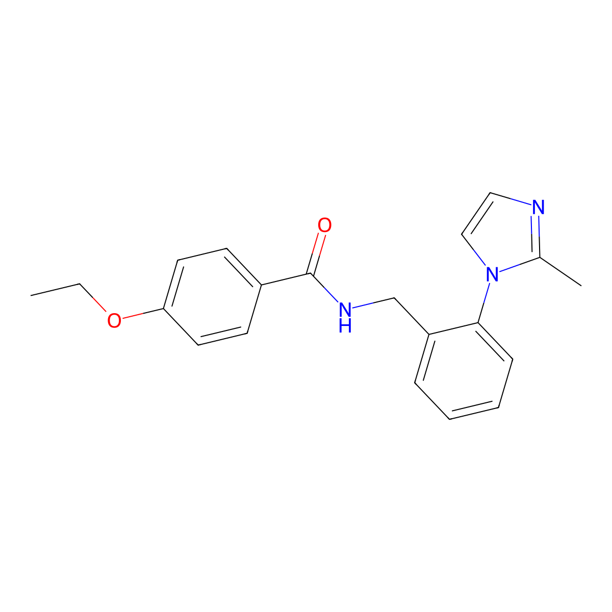 4-ethoxy-N-[[2-(2-methylimidazol-1-yl)phenyl]methyl]benzamide molecular structure, CAS 1309192-82-2