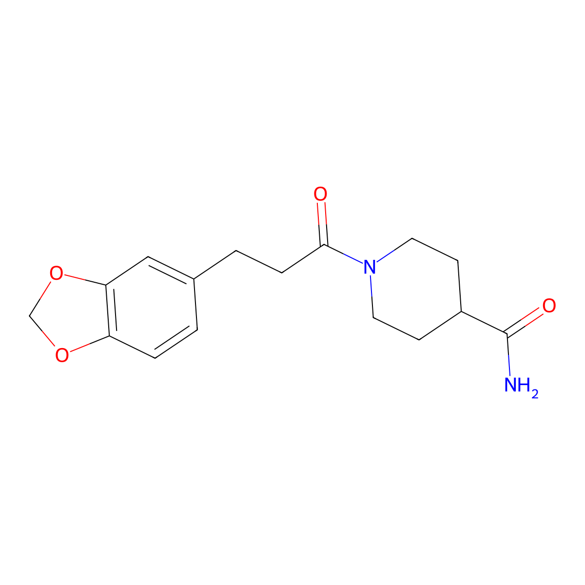 1-[3-(1,3-Benzodioxol-5-yl)propanoyl]piperidine-4-carboxamide molecular structure, CAS 1309196-34-6