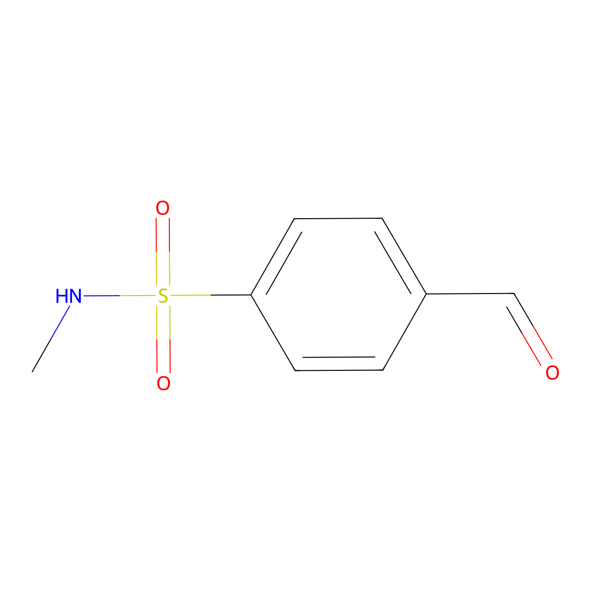 4-Formyl-N-methylbenzenesulfonamide molecular structure, CAS 13092-93-8