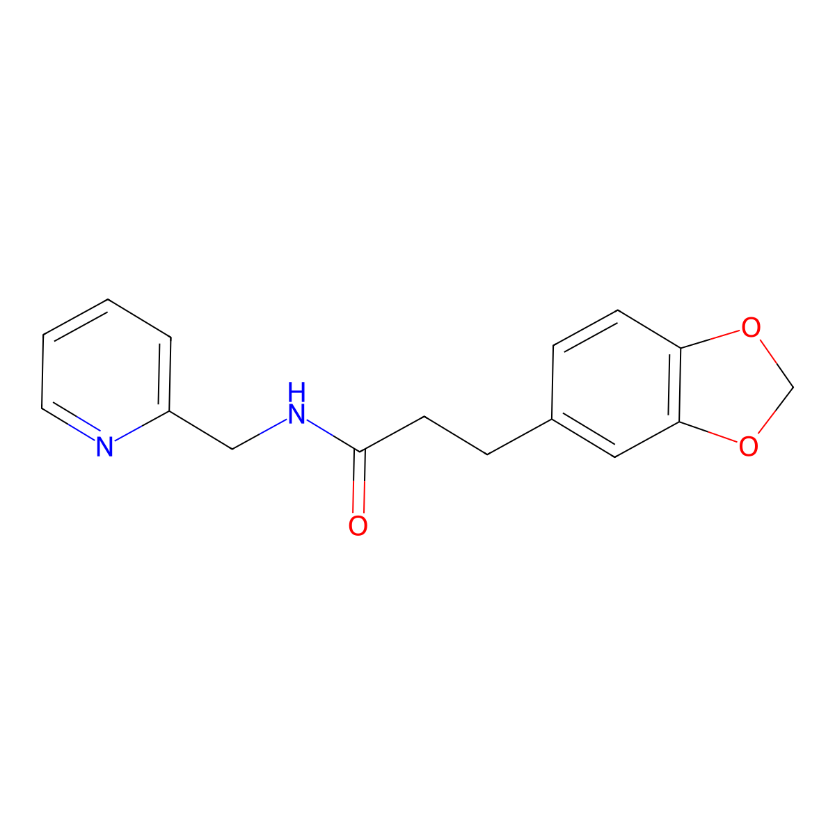 3-(1,3-benzodioxol-5-yl)-N-(pyridin-2-ylmethyl)propanamide molecular structure, CAS 1309201-64-6