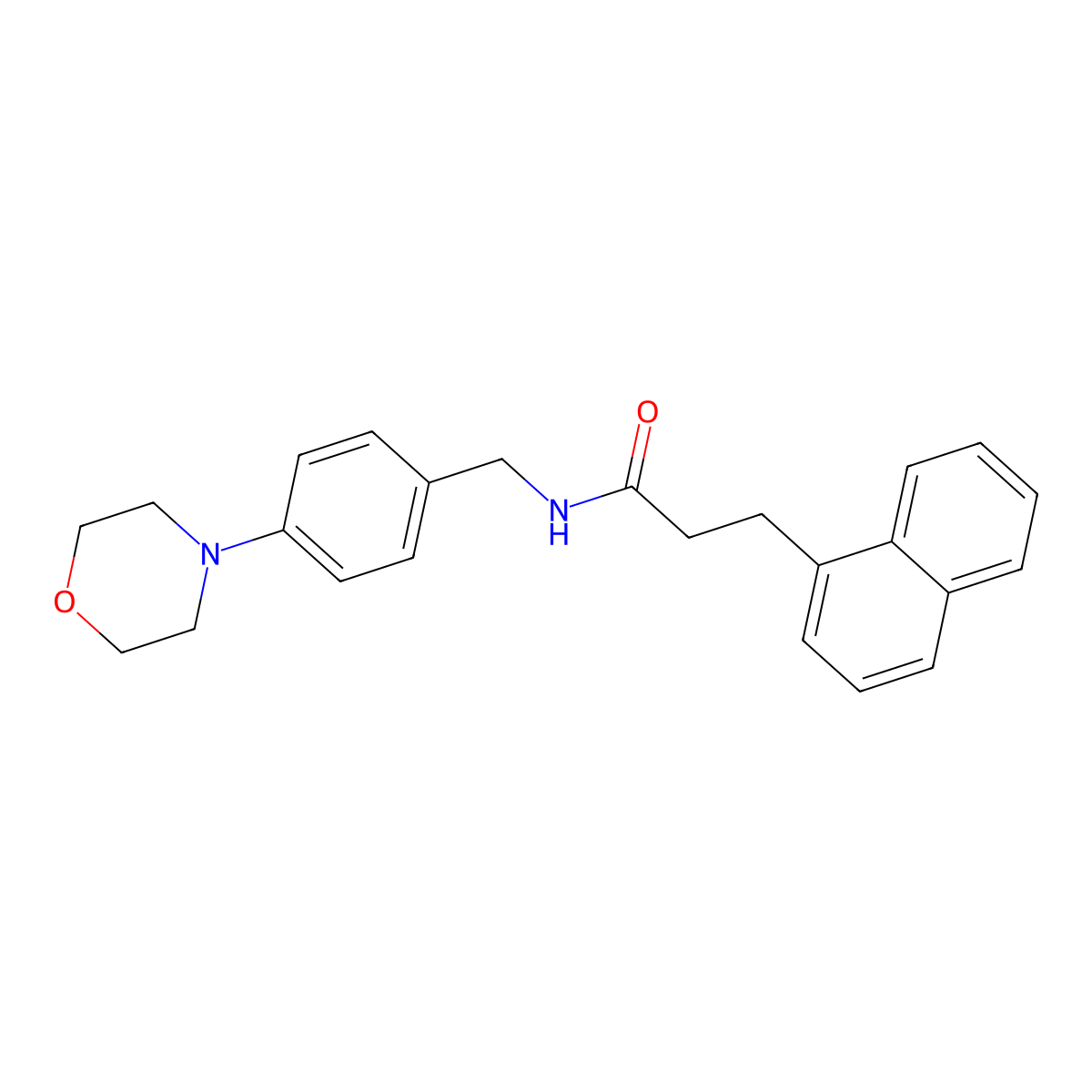 N-[4-(morpholin-4-yl)benzyl]-3-(naphthalen-1-yl)propanamide molecular structure, CAS 1309202-13-8
