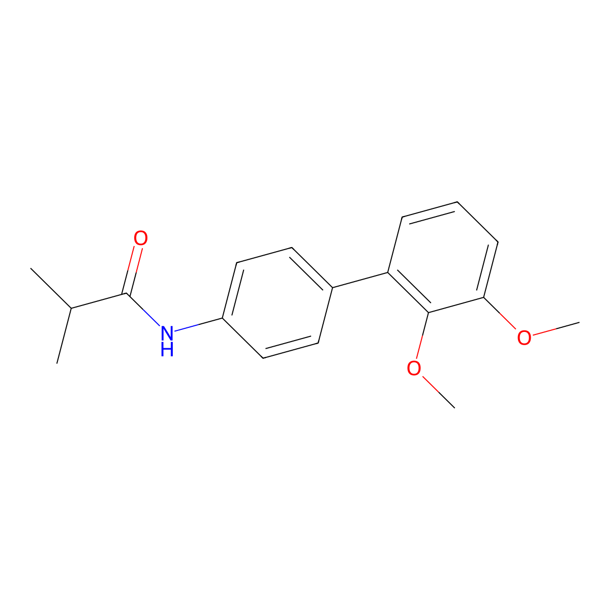 N-(2',3'-Dimethoxy[1,1'-biphenyl]-4-yl)-2-methylpropanamide molecular structure, CAS 1309205-84-2