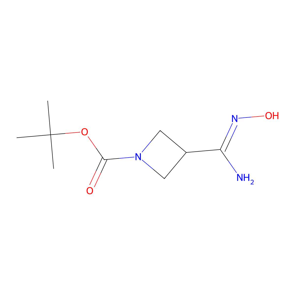 tert-Butyl 3-[(Z)-amino(hydroxyimino)methyl]azetidine-1-carboxylate molecular structure, CAS 1309207-05-3
