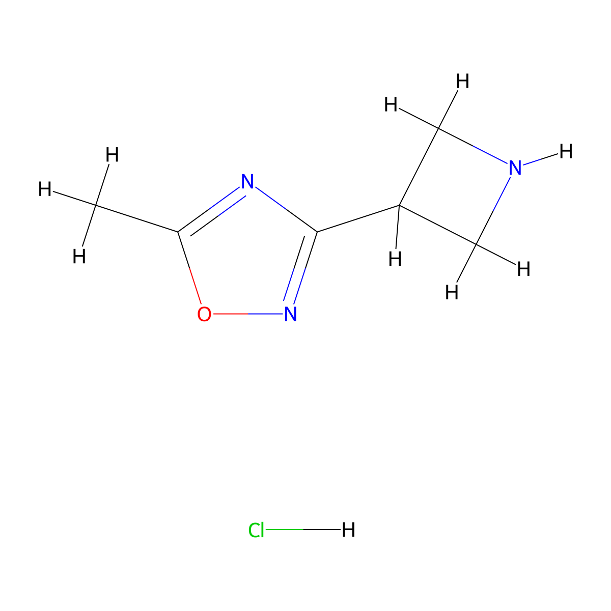 3-(Azetidin-3-YL)-5-methyl-1,2,4-oxadiazole hydrochloride molecular structure, CAS 1309207-10-0