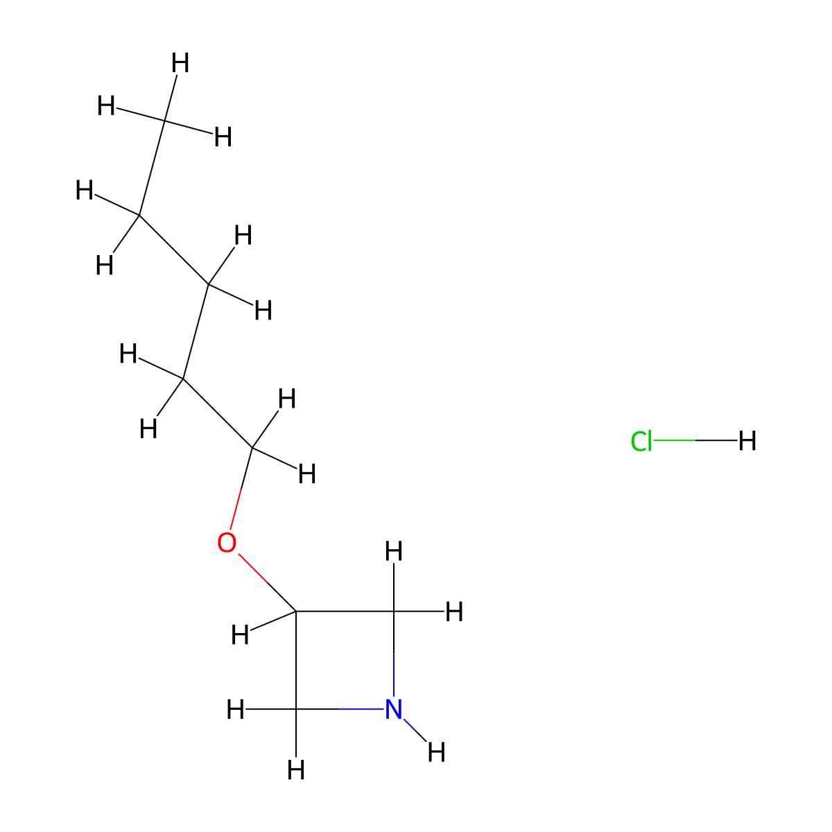 3-(Pentyloxy)azetidine hydrochloride molecular structure, CAS 1309207-29-1