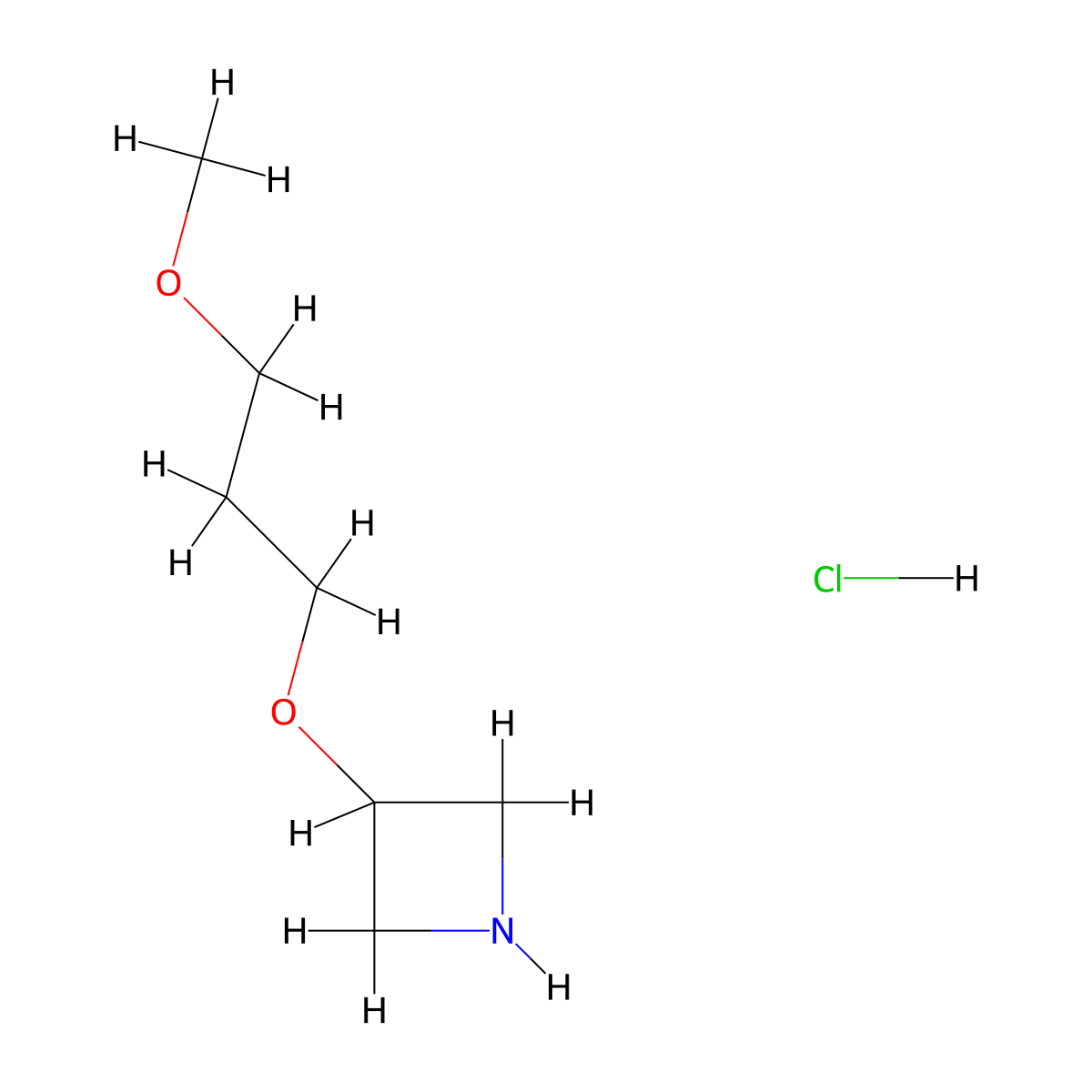 3-(3-Methoxypropoxy)azetidine hydrochloride molecular structure, CAS 1309207-91-7