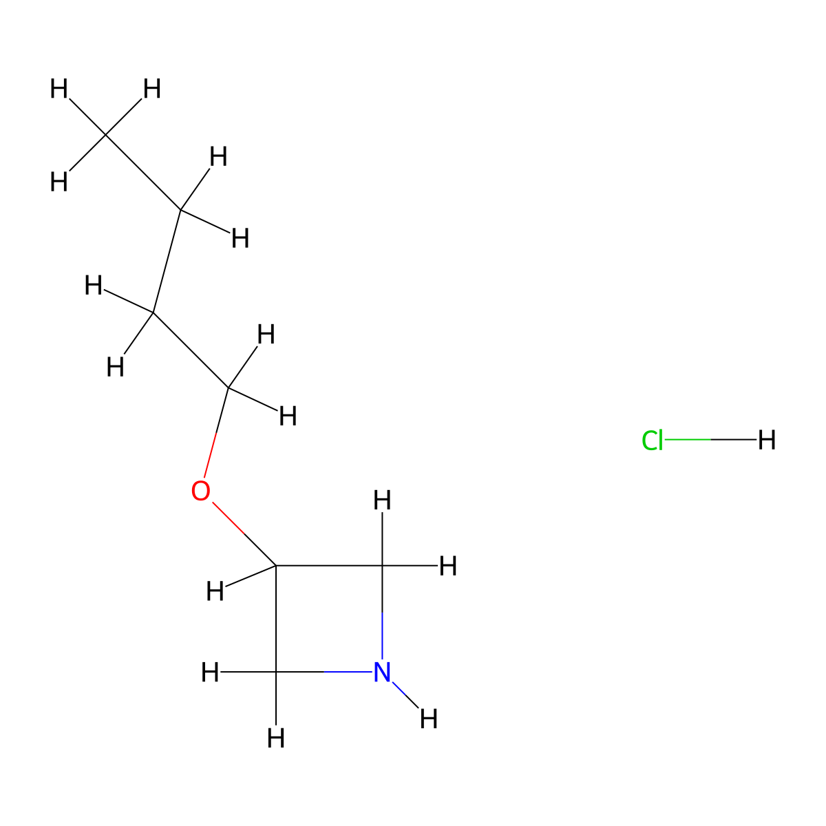 3-Butoxyazetidine hydrochloride molecular structure, CAS 1309207-94-0