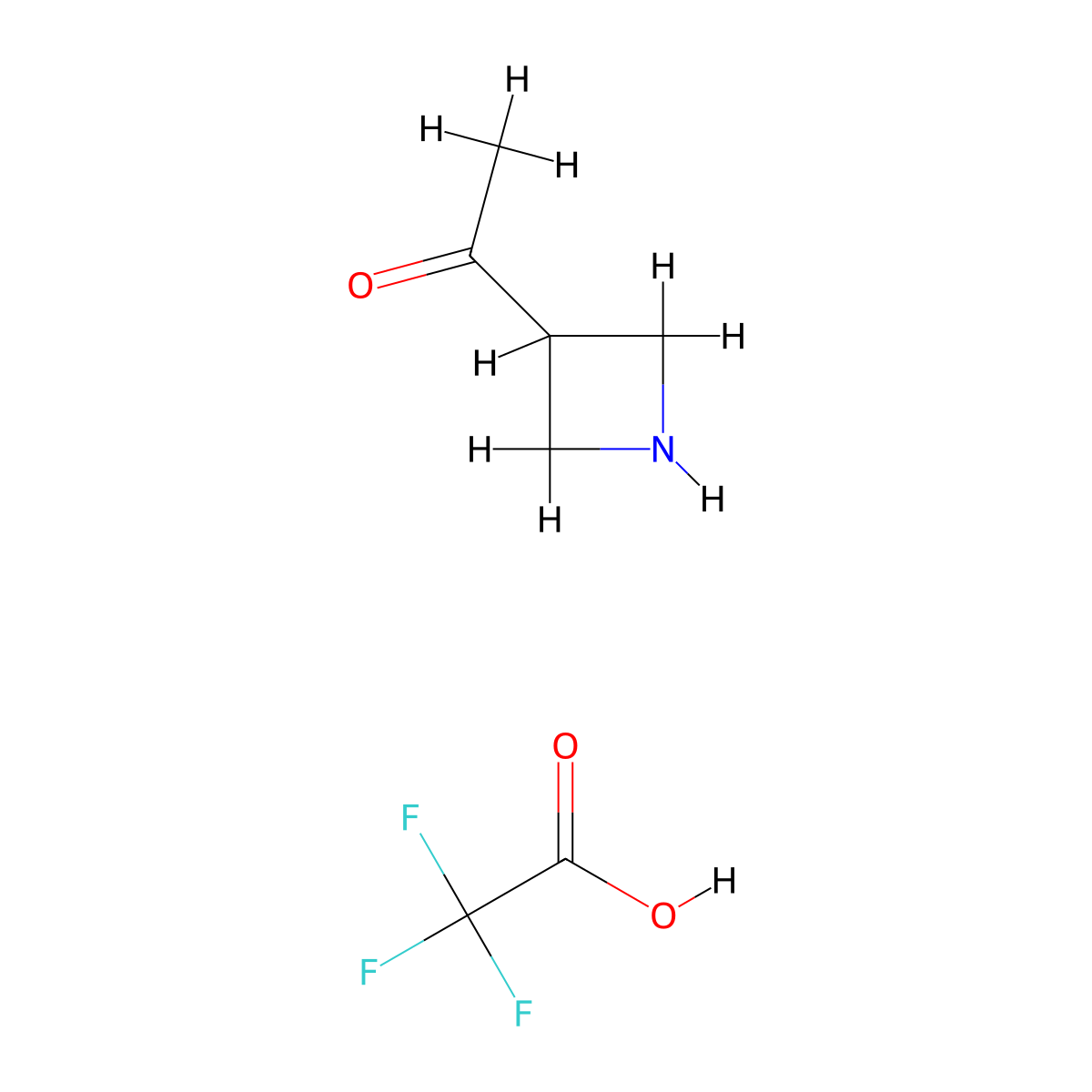 1-(Azetidin-3-yl)ethan-1-one; trifluoroacetic acid molecular structure, CAS 1309208-83-0