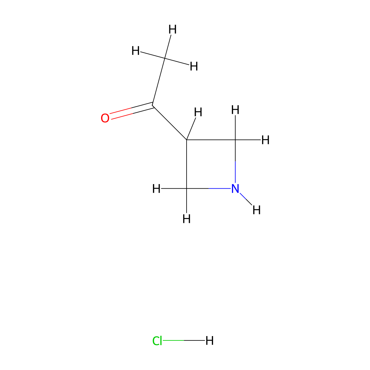 1-(Azetidin-3-yl)ethanone hydrochloride molecular structure, CAS 1309209-33-3