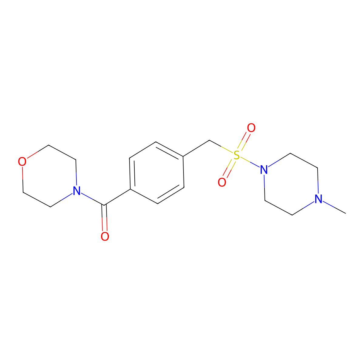 (4-{[(4-Methylpiperazin-1-yl)sulfonyl]methyl}phenyl)(morpholin-4-yl)methanone molecular structure, CAS 1309209-79-7