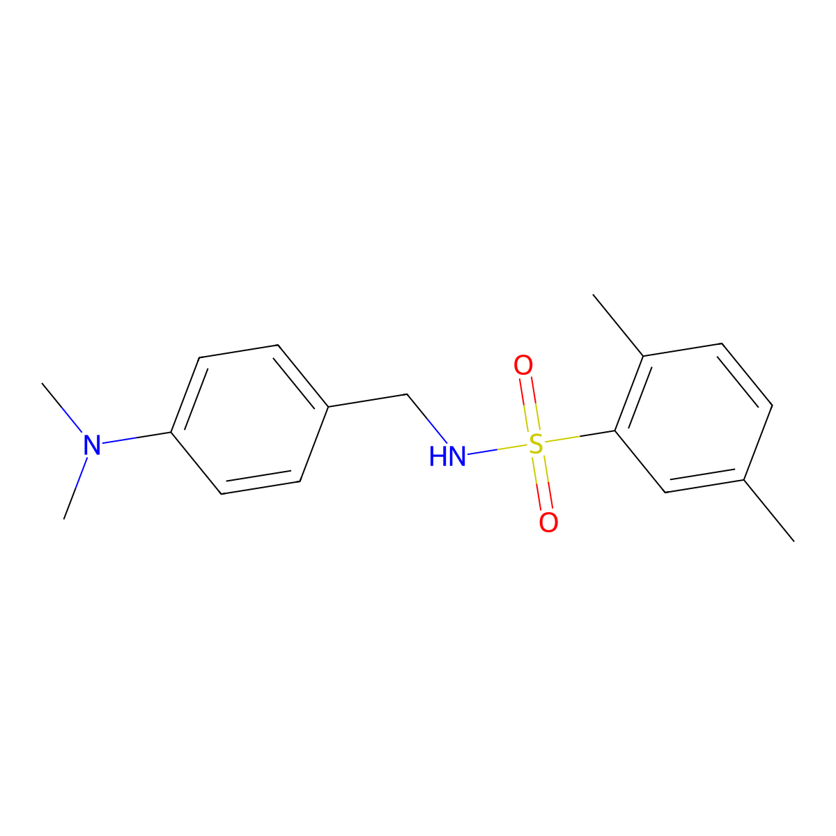 N-[4-(dimethylamino)benzyl]-2,5-dimethylbenzenesulfonamide molecular structure, CAS 1309215-46-0