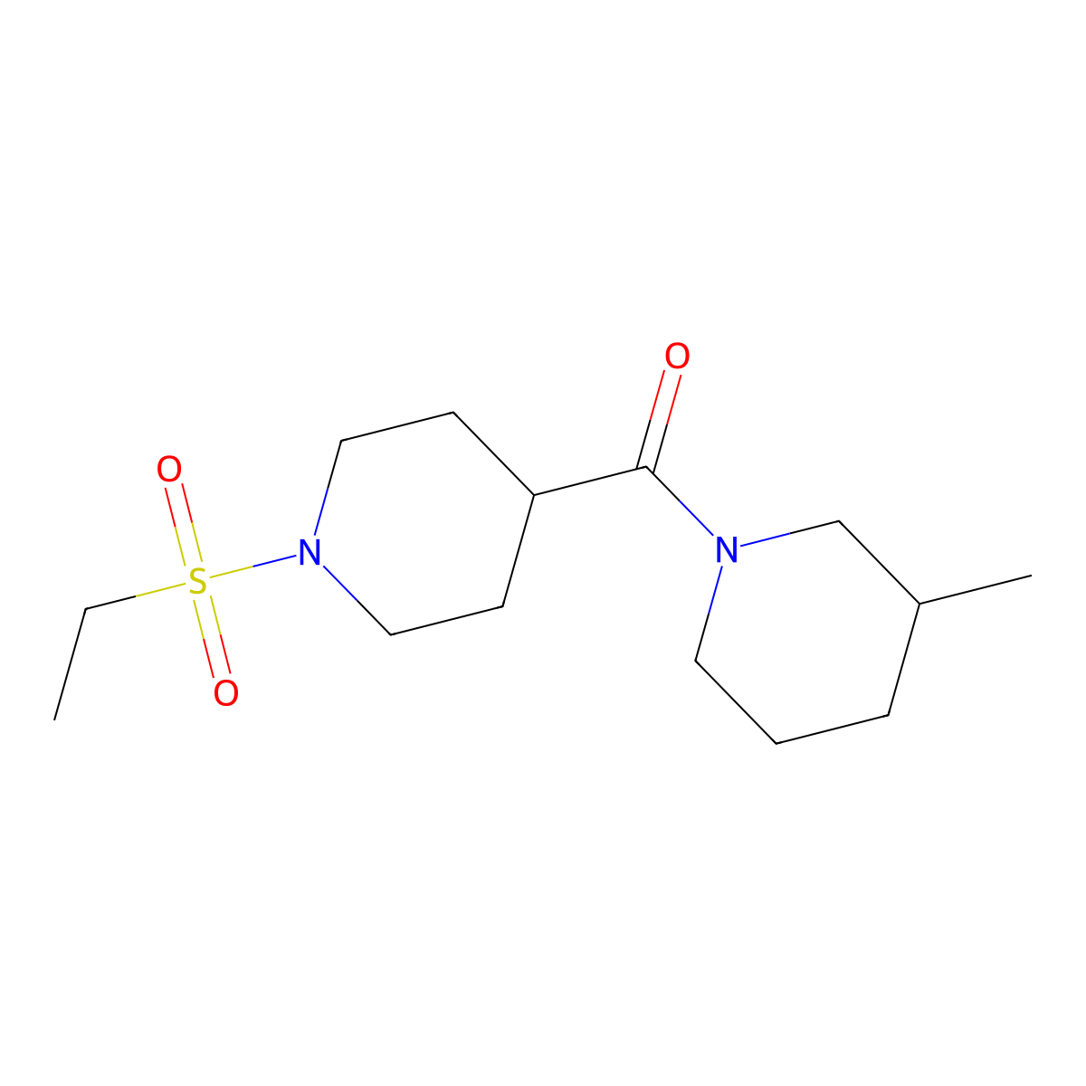 [1-(Ethylsulfonyl)piperidin-4-yl](3-methylpiperidin-1-yl)methanone molecular structure, CAS 1309215-68-6