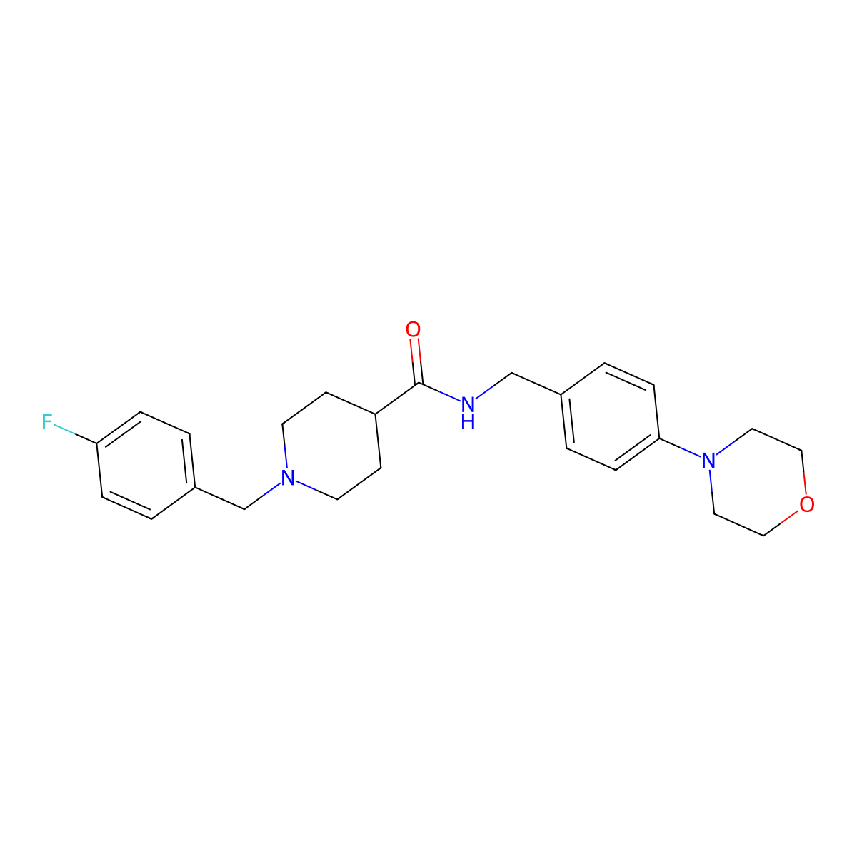 1-(4-fluorobenzyl)-N-[4-(morpholin-4-yl)benzyl]piperidine-4-carboxamide molecular structure, CAS 1309217-15-9