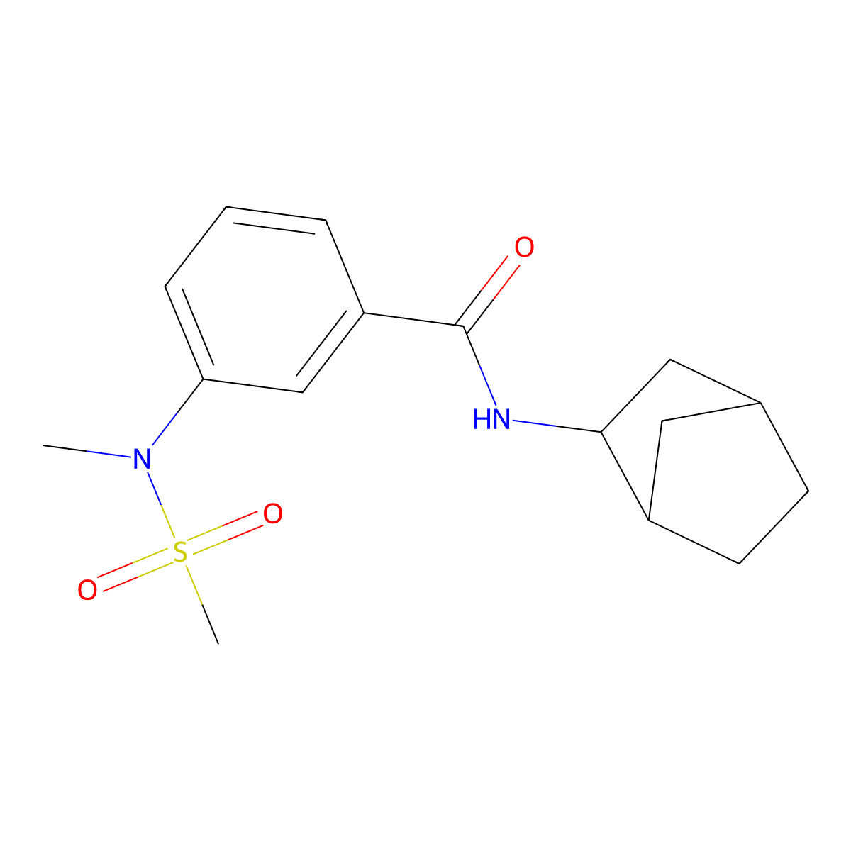 N-(bicyclo[2.2.1]hept-2-yl)-3-[methyl(methylsulfonyl)amino]benzamide molecular structure, CAS 1309219-16-6