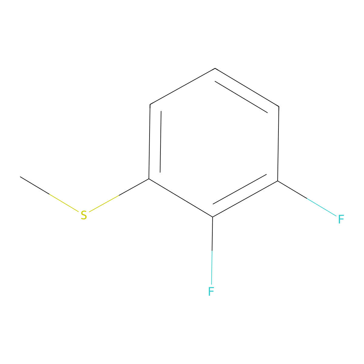 2,3-Difluorothioanisole molecular structure, CAS 130922-38-2